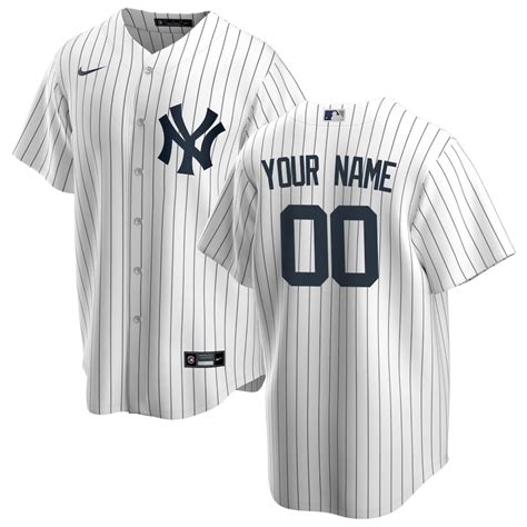 nike white new york yankees home replica team men's jersey|new york yankees custom jersey.